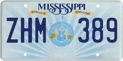 MS license plate ZHM389