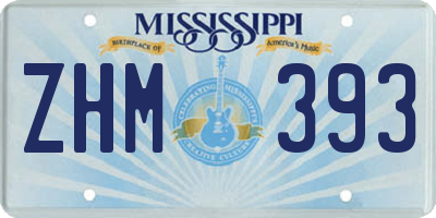 MS license plate ZHM393