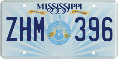 MS license plate ZHM396