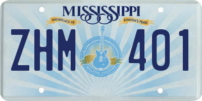 MS license plate ZHM401