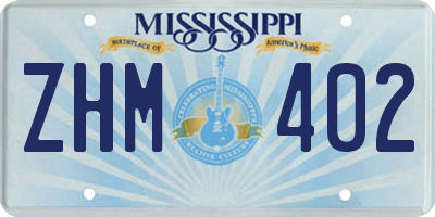 MS license plate ZHM402