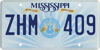 MS license plate ZHM409