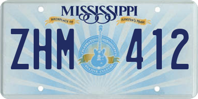 MS license plate ZHM412