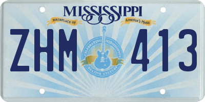 MS license plate ZHM413