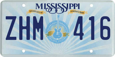 MS license plate ZHM416
