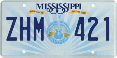 MS license plate ZHM421