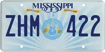 MS license plate ZHM422