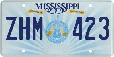 MS license plate ZHM423