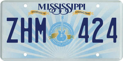 MS license plate ZHM424