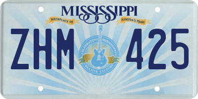 MS license plate ZHM425