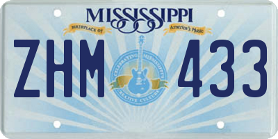 MS license plate ZHM433