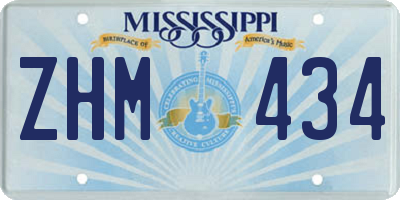 MS license plate ZHM434