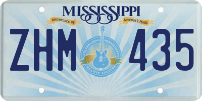 MS license plate ZHM435