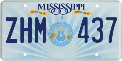 MS license plate ZHM437
