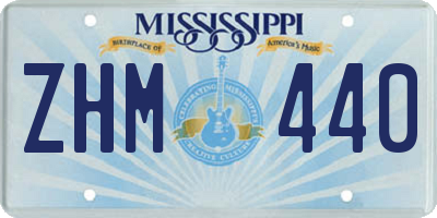 MS license plate ZHM440