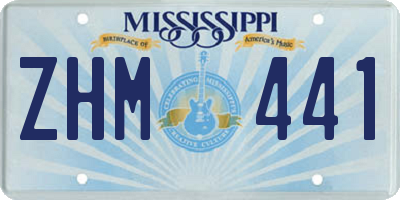 MS license plate ZHM441