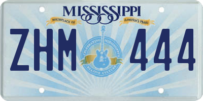 MS license plate ZHM444