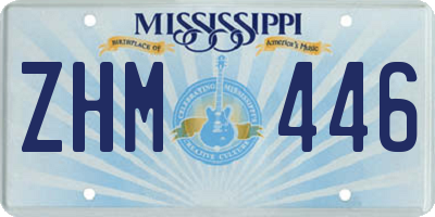 MS license plate ZHM446