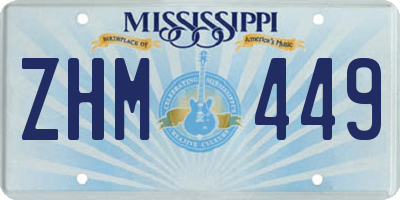 MS license plate ZHM449