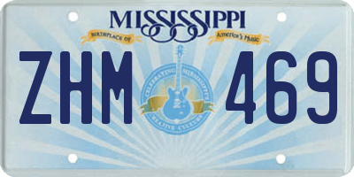 MS license plate ZHM469