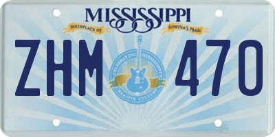 MS license plate ZHM470