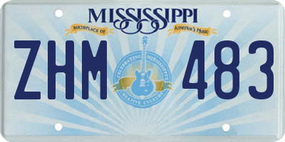 MS license plate ZHM483