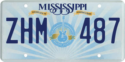 MS license plate ZHM487