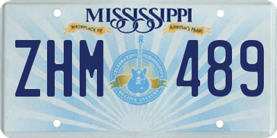 MS license plate ZHM489