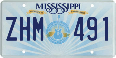 MS license plate ZHM491
