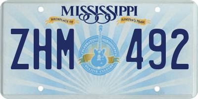 MS license plate ZHM492