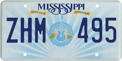 MS license plate ZHM495