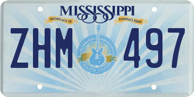 MS license plate ZHM497