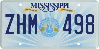 MS license plate ZHM498