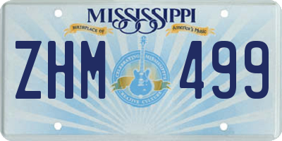 MS license plate ZHM499