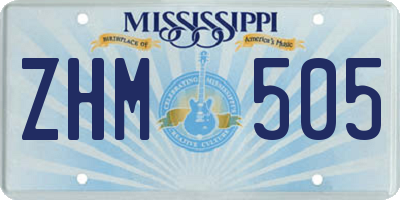 MS license plate ZHM505