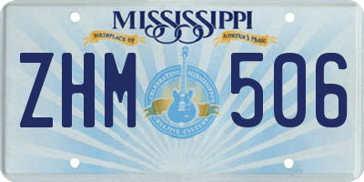 MS license plate ZHM506