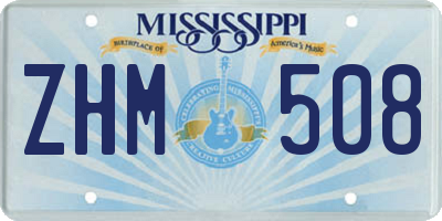 MS license plate ZHM508