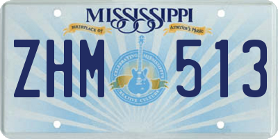 MS license plate ZHM513