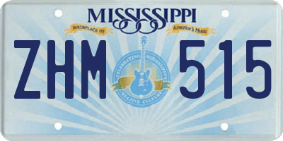 MS license plate ZHM515