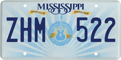 MS license plate ZHM522