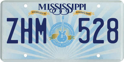 MS license plate ZHM528