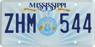 MS license plate ZHM544