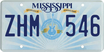 MS license plate ZHM546