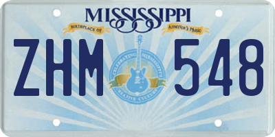 MS license plate ZHM548