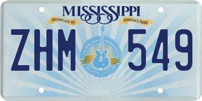 MS license plate ZHM549