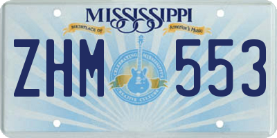 MS license plate ZHM553