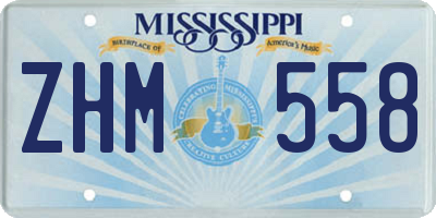 MS license plate ZHM558