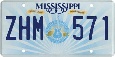 MS license plate ZHM571