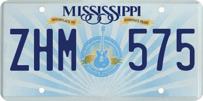 MS license plate ZHM575