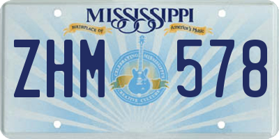 MS license plate ZHM578